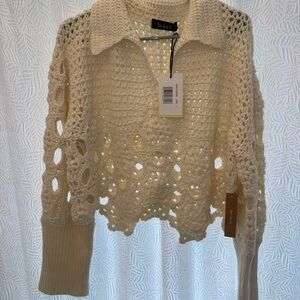 Cream V-Neck Sweater